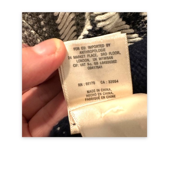 Anthropologie by Moth Chevron Stitch Kimono Sleeve Open Front Cardigan size S - Picture 11 of 12